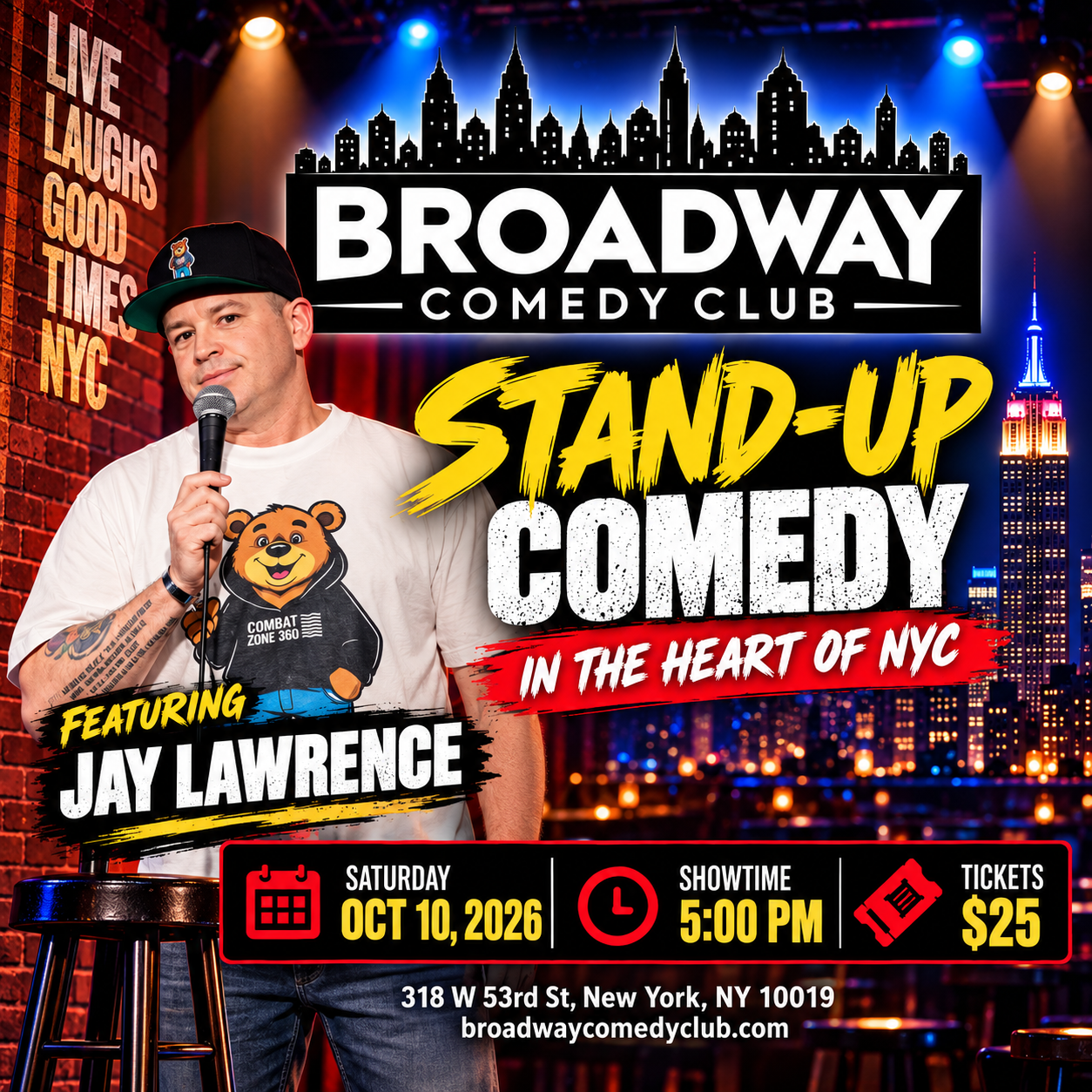 Stand-Up Comedy in the Heart of NYC flyer
