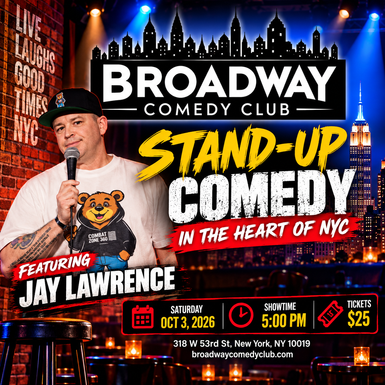 Stand-Up Comedy in the Heart of NYC flyer