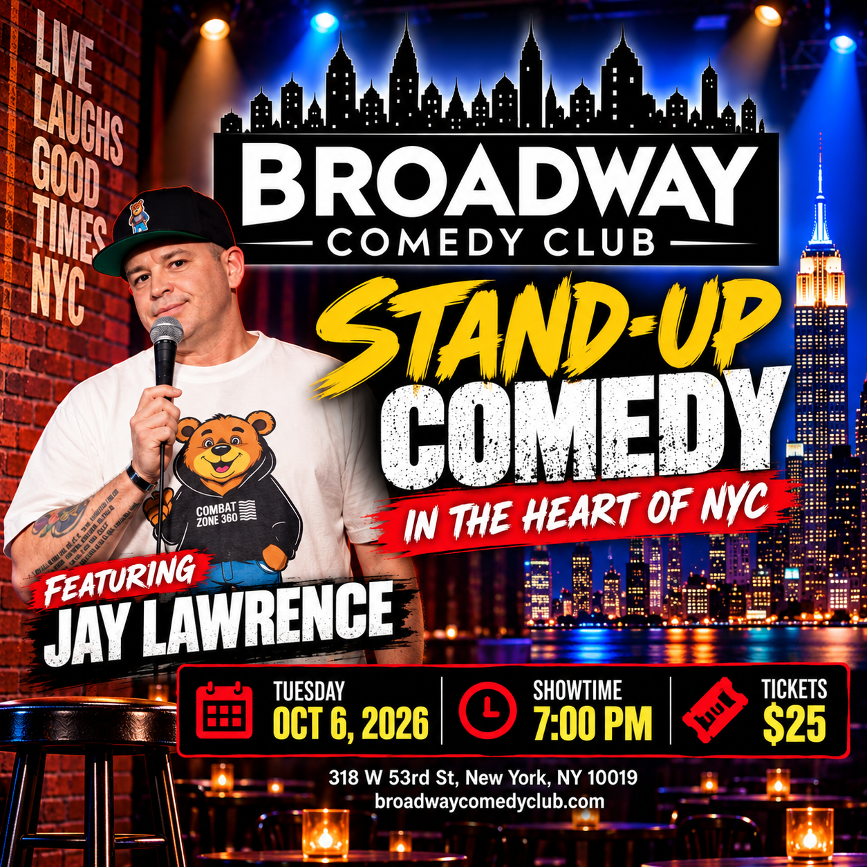 Stand-Up Comedy in the Heart of NYC flyer